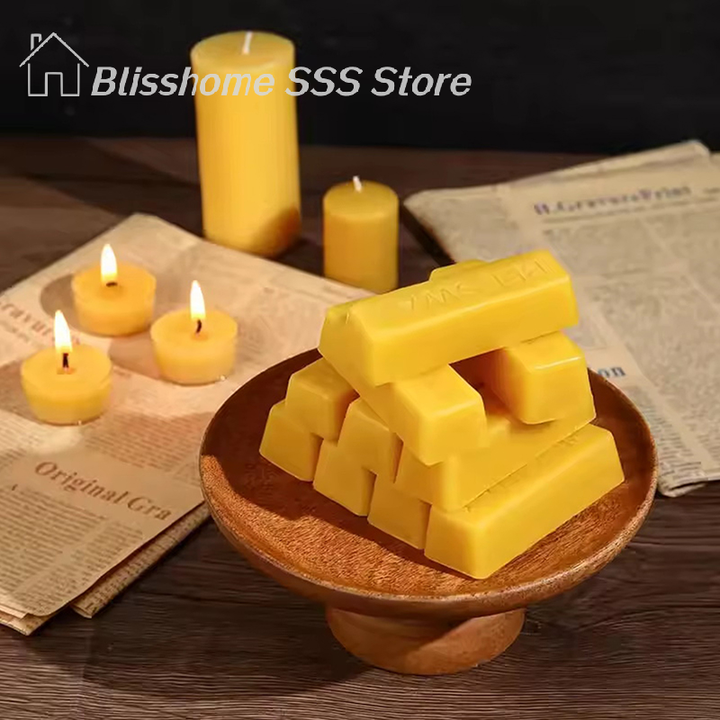 Candle Making Tips - 【S】4/8Pcs Pure Beeswax Blocks, Space-Saving First-Class