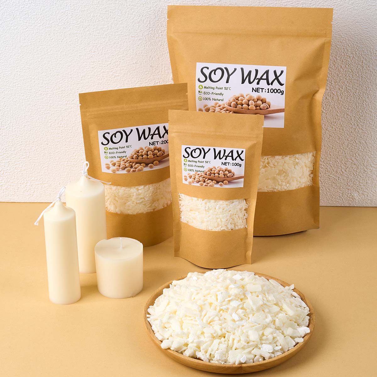 Candle Making Accessories - 1 Pounds Pure White Soy Wax
