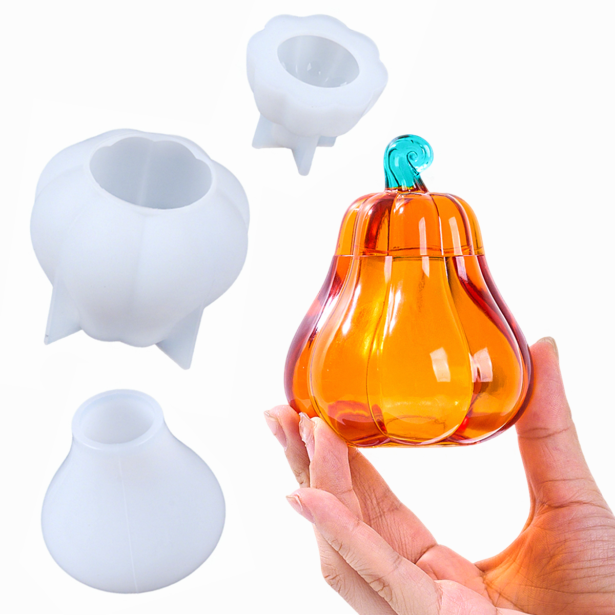 Candle Mold Silicone - DIY Pumpkin Storage Box Silicone Mold