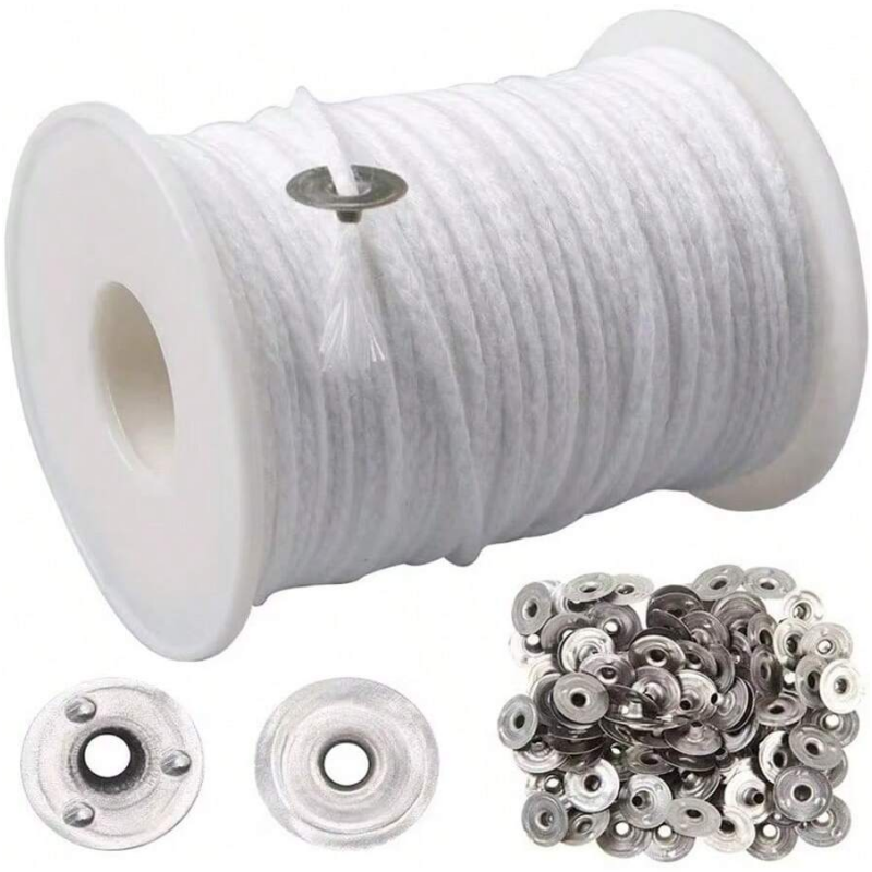 Candle Making Wicks - 1 Roll Candle Cotton Wicks +100pcs