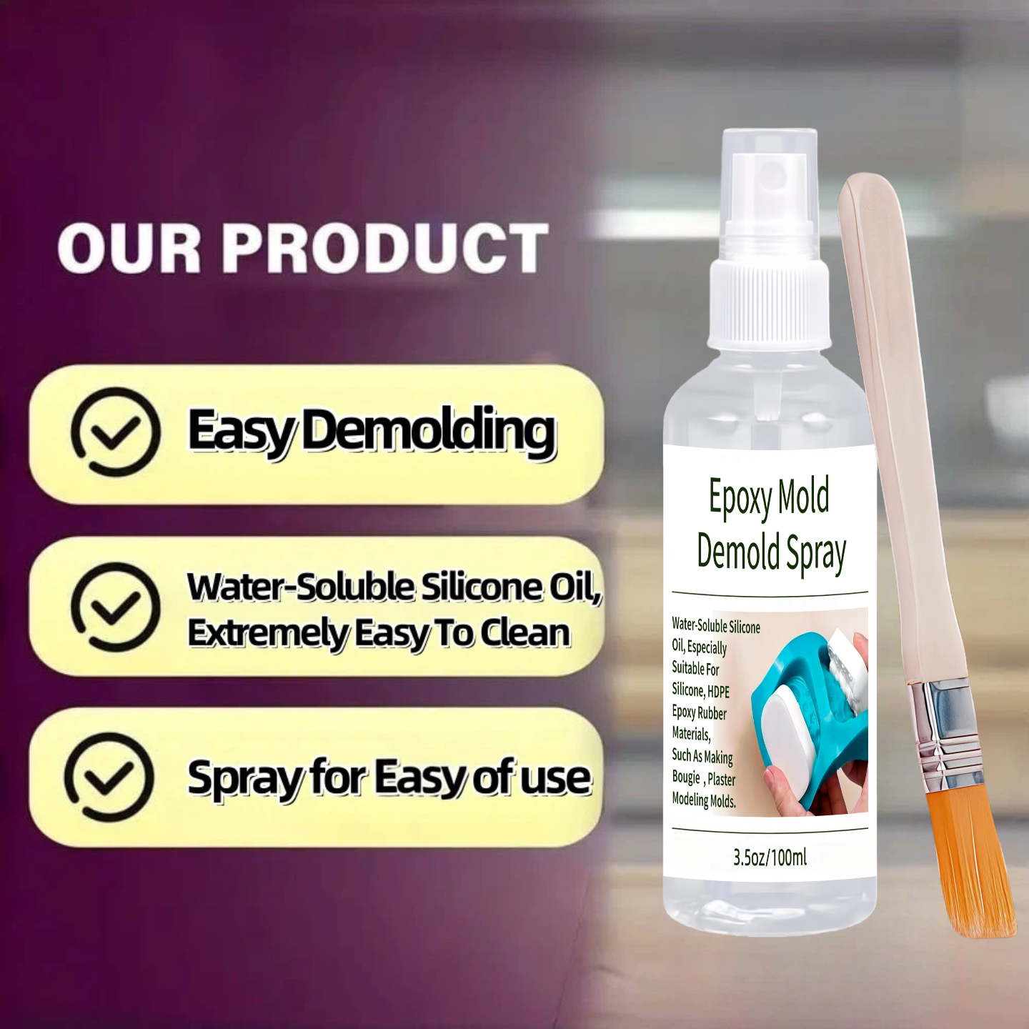 Epoxy Mold Demold Spray, Fast- - đánh giá và giá Candle Mold Silicone