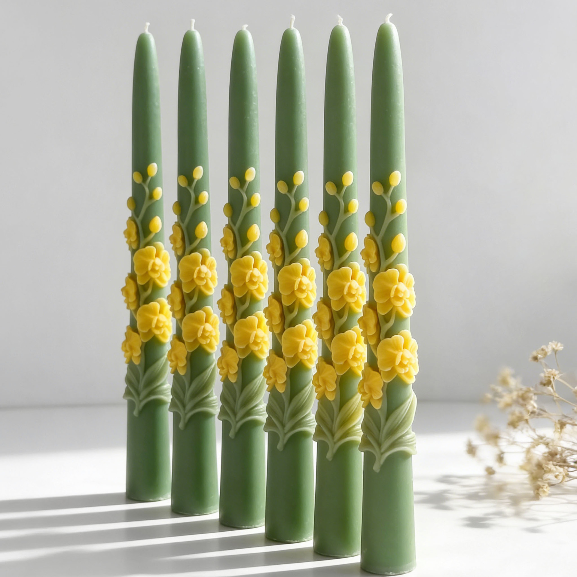 Long Pole Flower Taper Candle  - đánh giá và giá Candle Making Tips