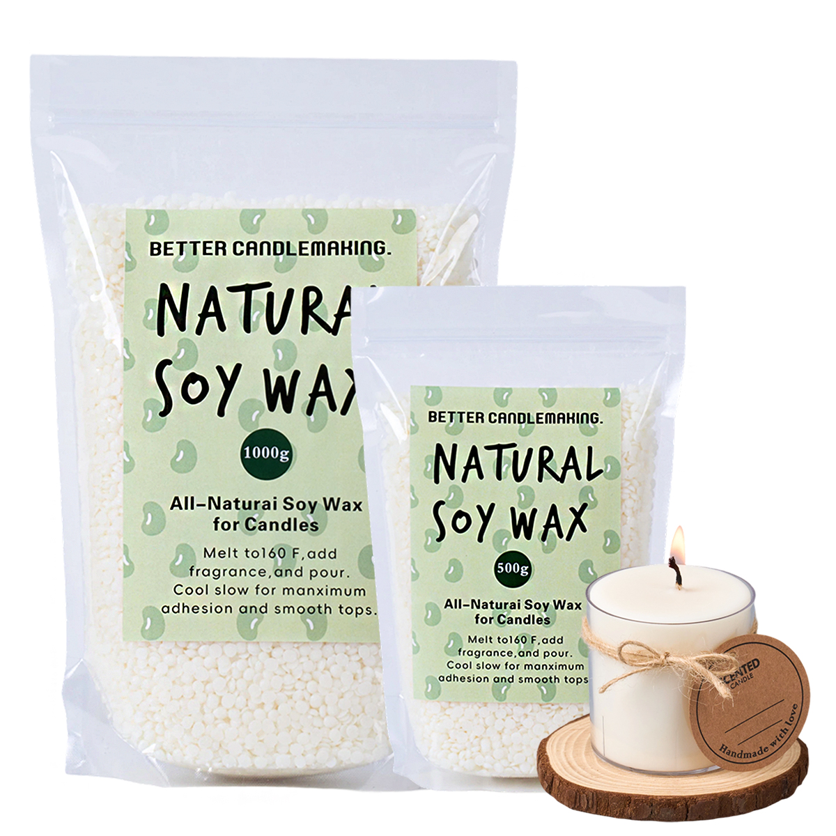 500g/1000g Natural Soy Wax DIY - đánh giá và giá Candle Making Wicks