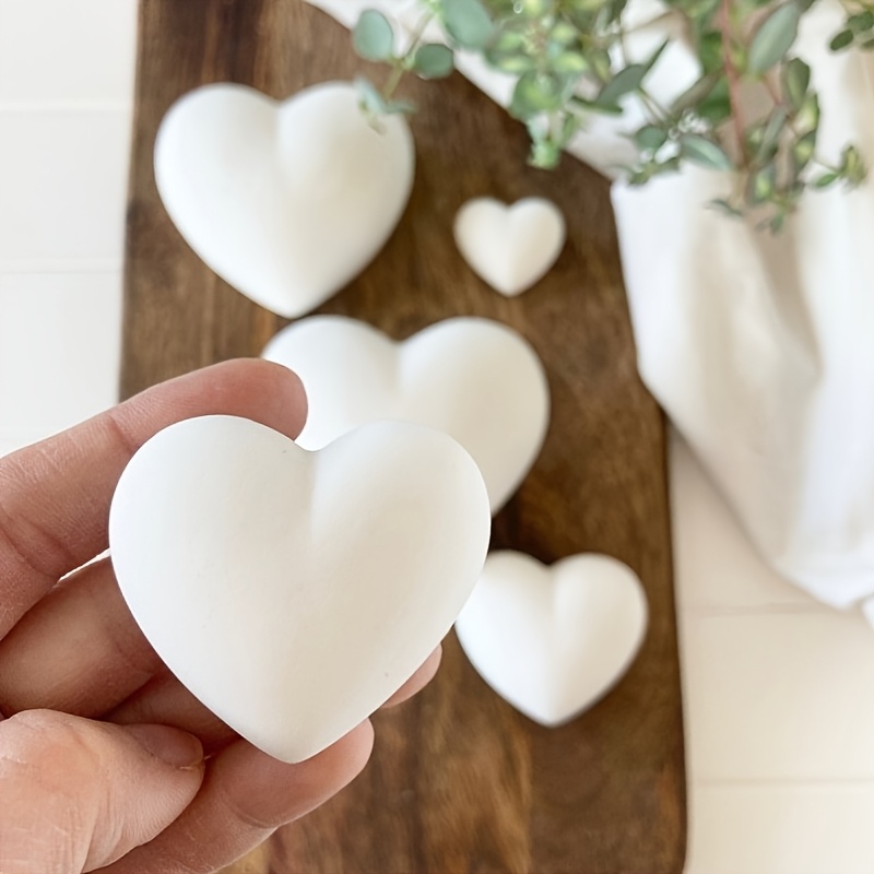 5pcs Heart-Shaped Gypsum Candl - đánh giá và giá Candle Mold Silicone