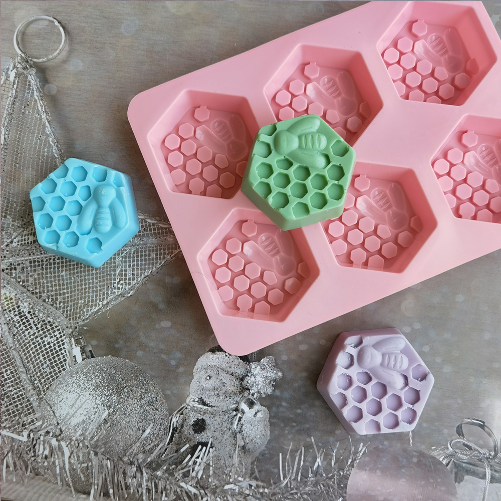 Silicone Hexagonal Bee Soap Mo - đánh giá và giá Candle Making Tips