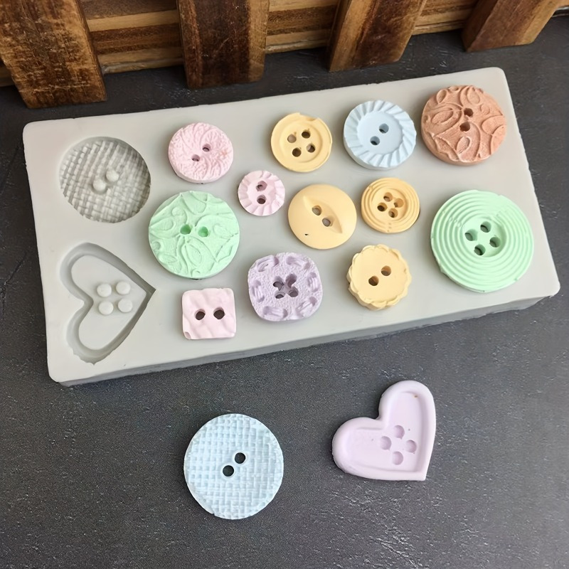 Buttons Shape Silicone Mold Si - đánh giá và giá Candle Making Accessories