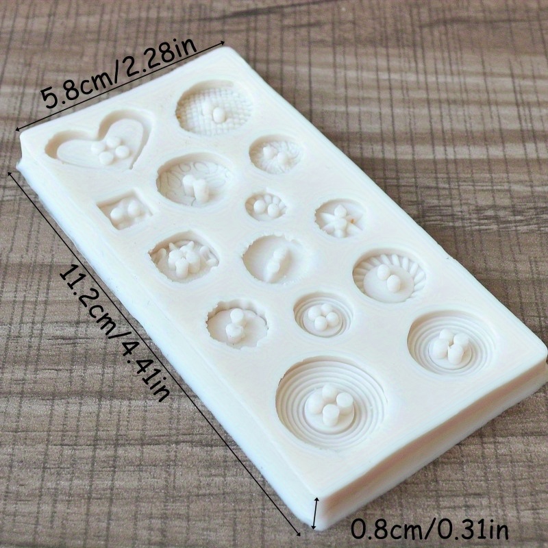 Buttons Shape Silicone Mold Si - đánh giá và giá Candle Making Accessories