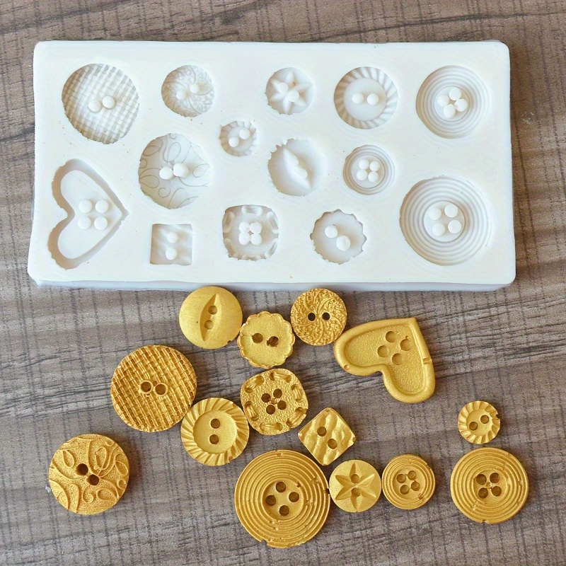 Buttons Shape Silicone Mold Si - đánh giá và giá Candle Making Accessories