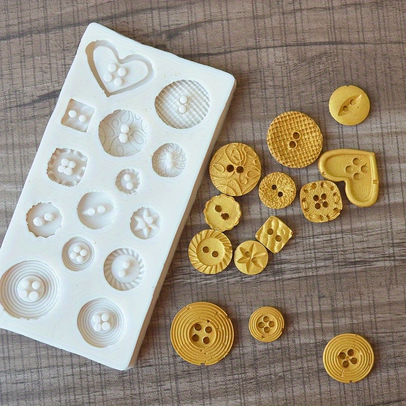 Buttons Shape Silicone Mold Si - đánh giá và giá Candle Making Accessories