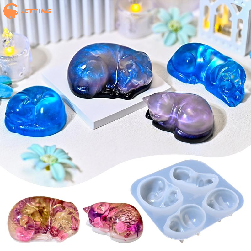 1PCS Sleeping Cat Dog Ornament - đánh giá và giá Candle Mold Silicone