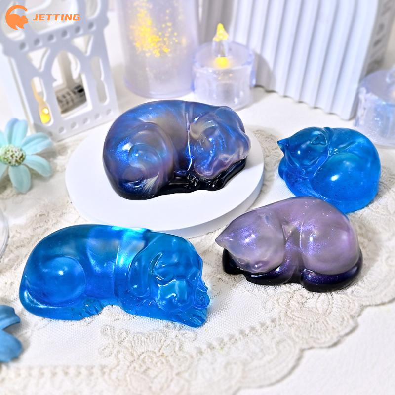 1PCS Sleeping Cat Dog Ornament - đánh giá và giá Candle Mold Silicone