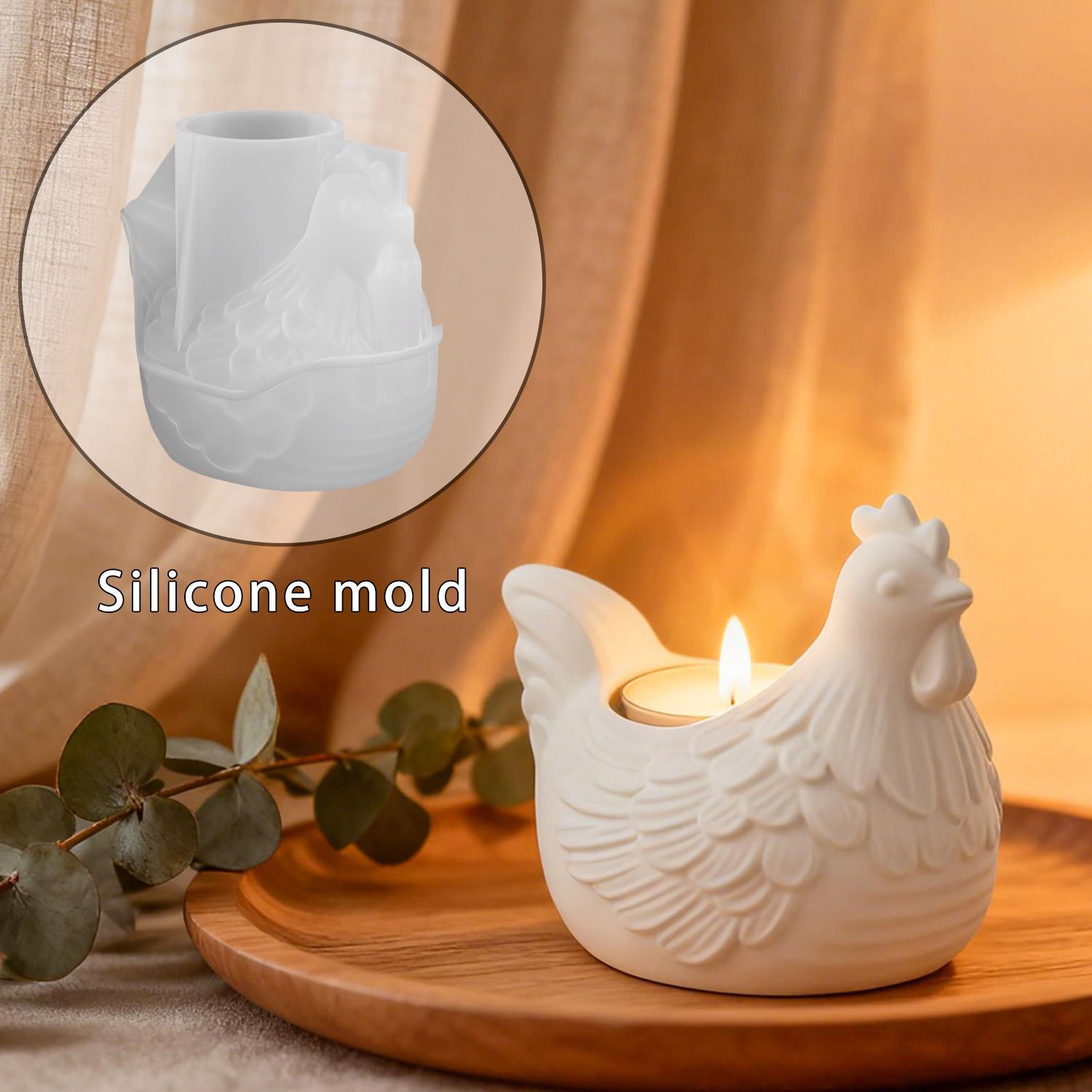 DIY 3D Little Chicken Candle H - đánh giá và giá Candle Mold Silicone