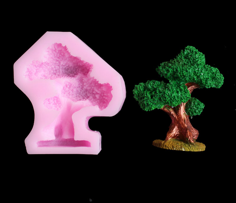 Pine tree silica gel mold DIY  - đánh giá và giá Candle Mold Silicone
