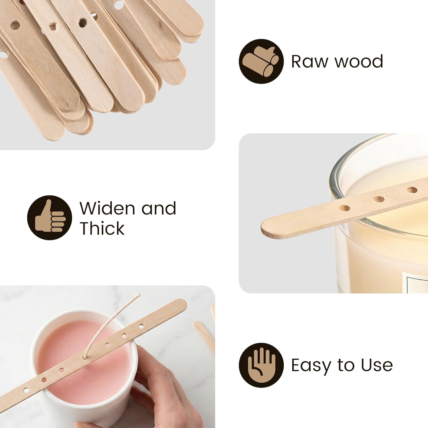 30/50pcs 7 Holes Wooden Candle - đánh giá và giá Candle Making Wicks