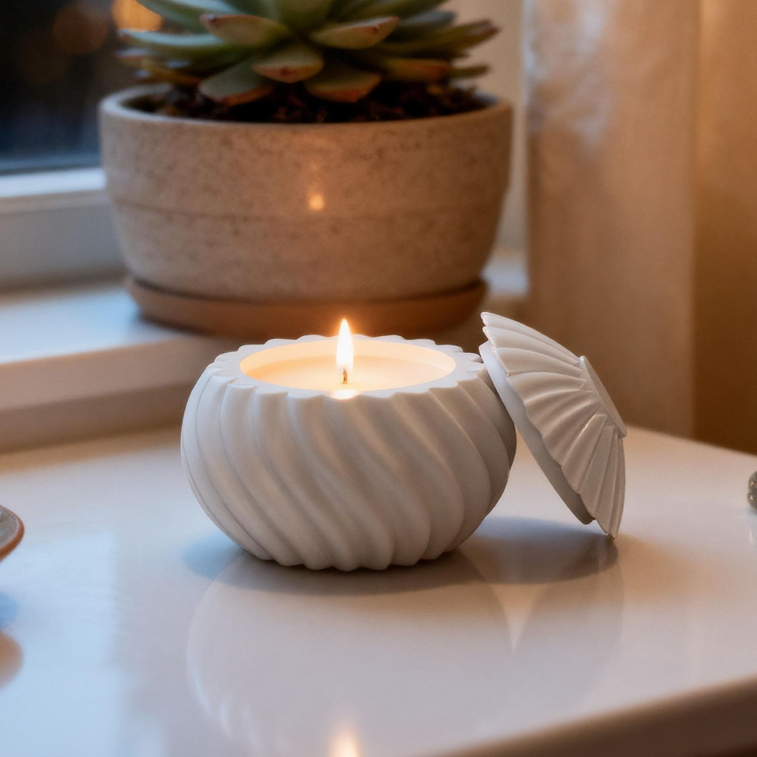 DIY Spiral Pearlescent Candle  - đánh giá và giá Candle Mold Silicone