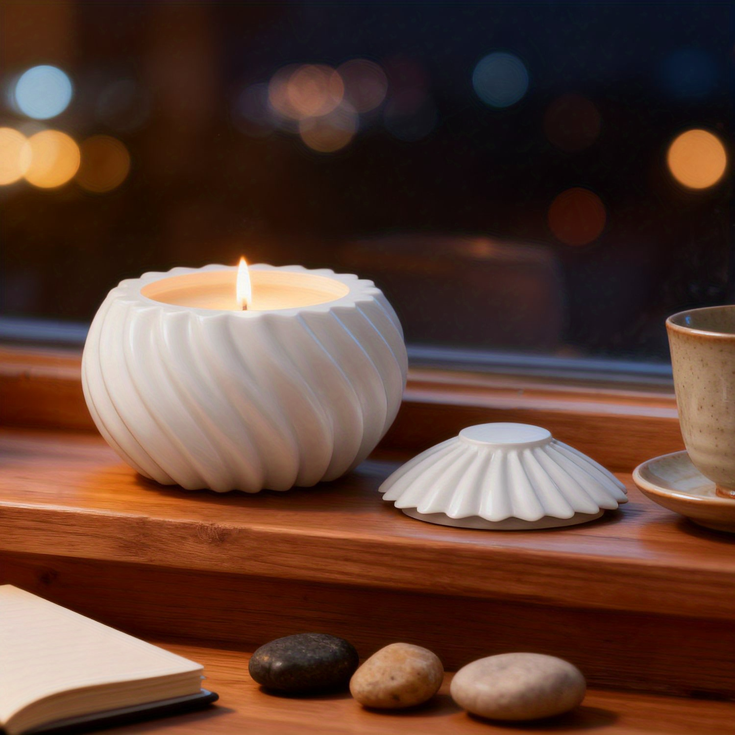 DIY Spiral Pearlescent Candle  - đánh giá và giá Candle Mold Silicone