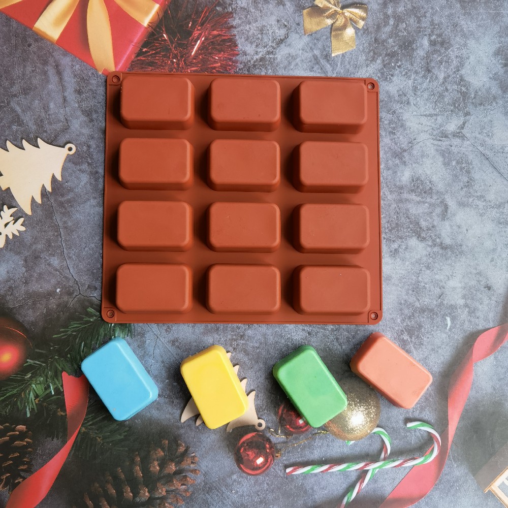 12 Cavity Square Silicone Soap - đánh giá và giá Candle Making Tips