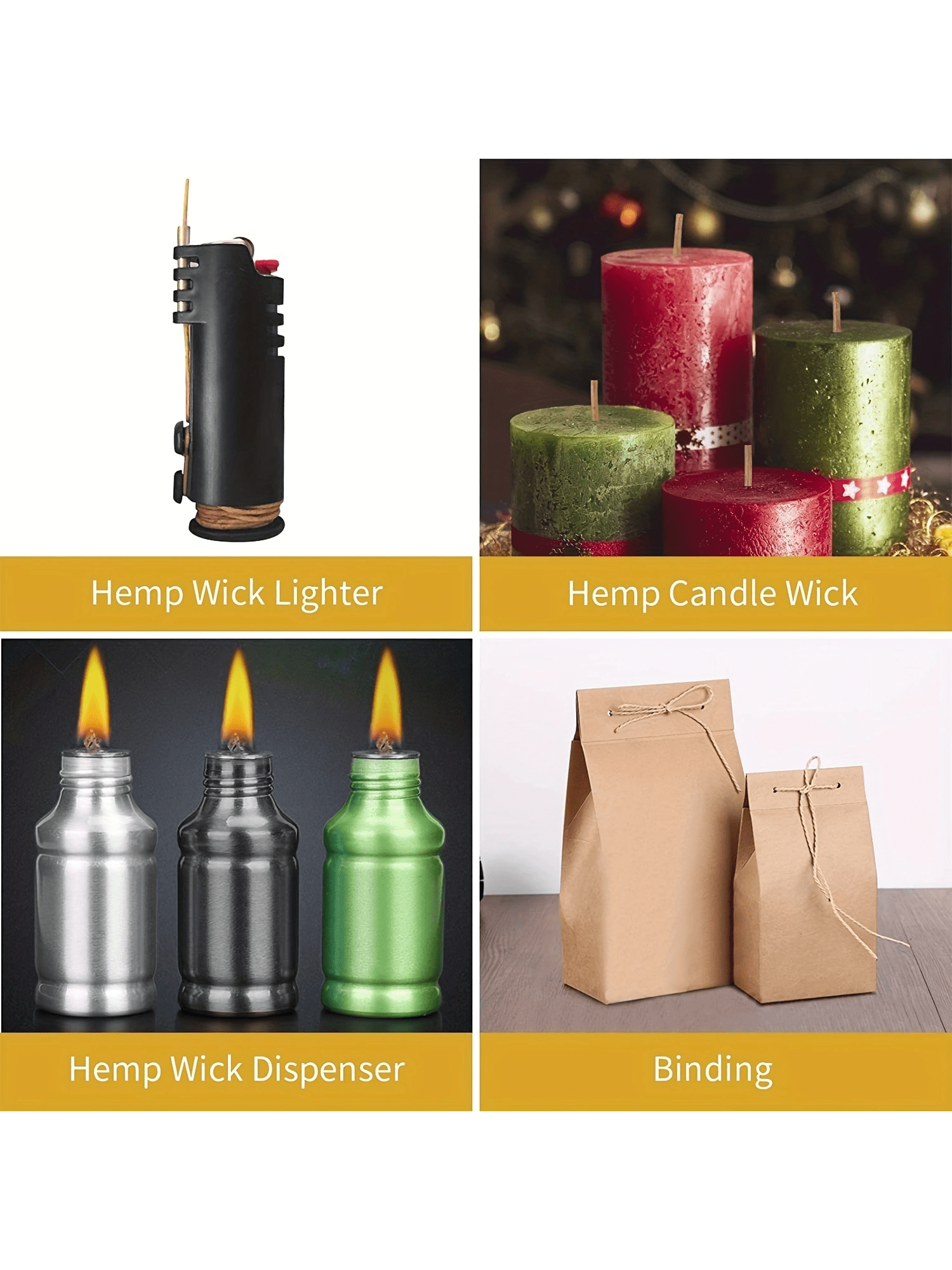 200 in Hemp Wick, Hemp Wick Co - đánh giá và giá Candle Making Wicks
