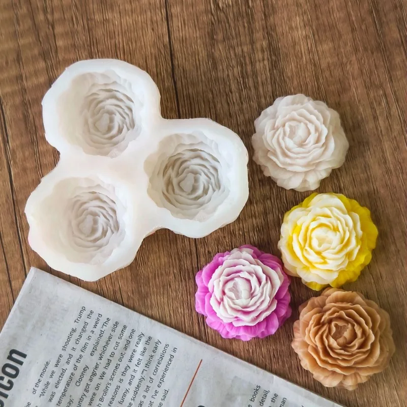 Peony Flower Candle Silicone M - đánh giá và giá Candle Mold Silicone