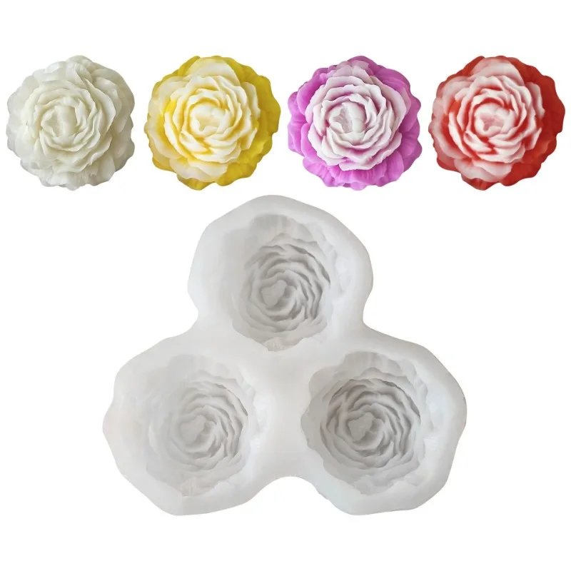 Peony Flower Candle Silicone M - đánh giá và giá Candle Mold Silicone